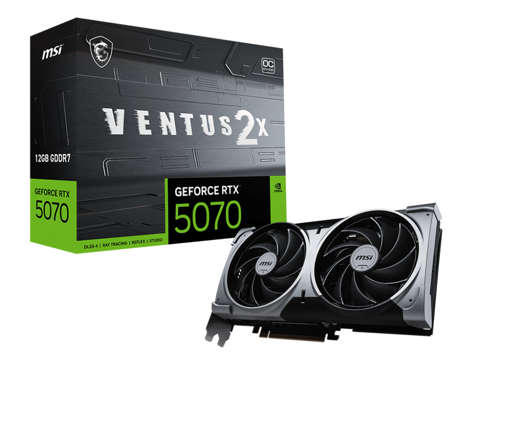 <strong>MSI GEFORCE RTX5070 12GB VENTUS 2X OC TWIN FAN GDDR7</strong>