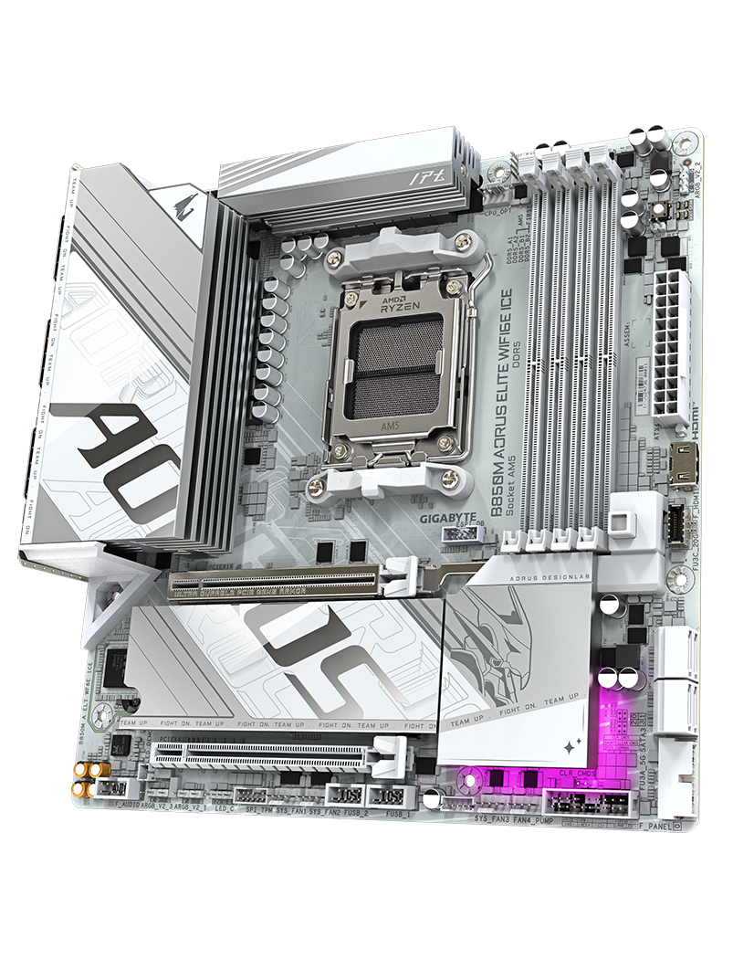<strong>GIGABYTE B850M AORUS ELITE WIFI6E ICE AM5 m-ATX MOTHERBOARD</strong>