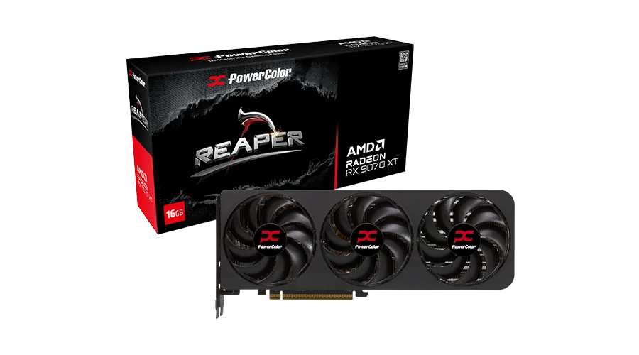 <strong>POWERCOLOR AMD RADEON REAPER RX9070 16GB TRIPLE FAN GDDR6 </strong>