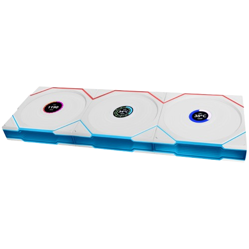 <strong>LIAN LI UNI FAN TL LCD 120 RGB WHITE REVERSE BLADE 3-PACK FAN</strong>