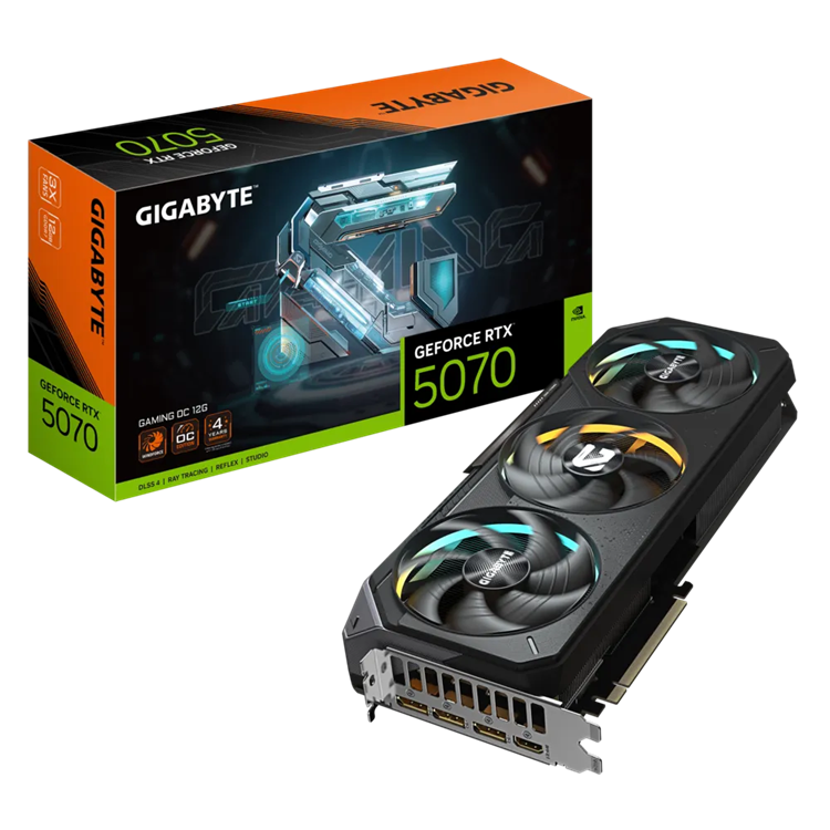 <strong>GIGABYTE GEFORCE RTX5070 GAMING OC 12GB TRIPLE FAN GDDR7</strong>