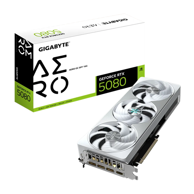 <strong>GIGABYTE GEFORCE RTX5080 AERO OC SFF OC 16GB TRIPLE FAN GDDR7</strong>