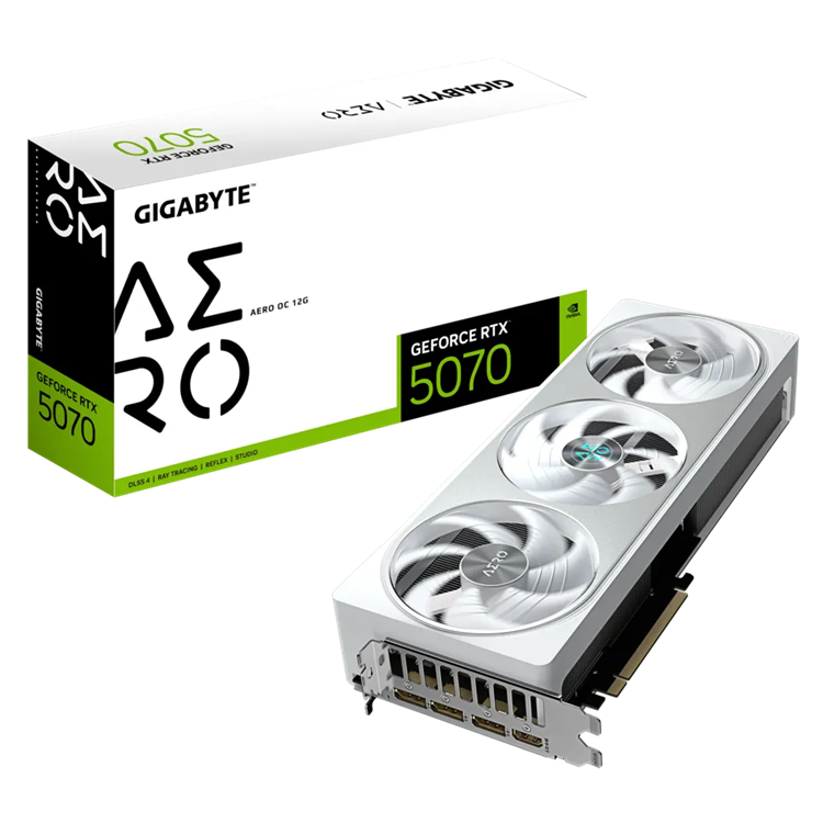 <strong>GIGABYTE GEFORCE RTX5070 AERO OC 12GB TRIPLE FA GDDR7</strong>