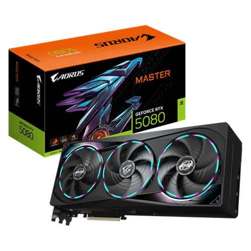 <strong>GIGABYTE GEFORCE RTX5080 AORUS MASTER 16GB OC TRIPLE FAN GDDR7</strong>