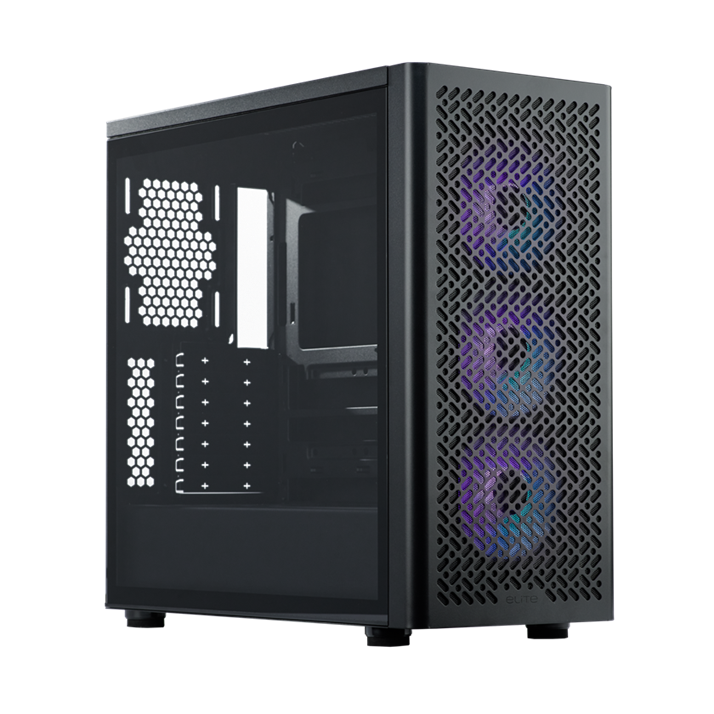 <strong>COOLER MASTER ELITE 502 ARGB BLACK TEMPERED GLASS ATX CASING</strong>