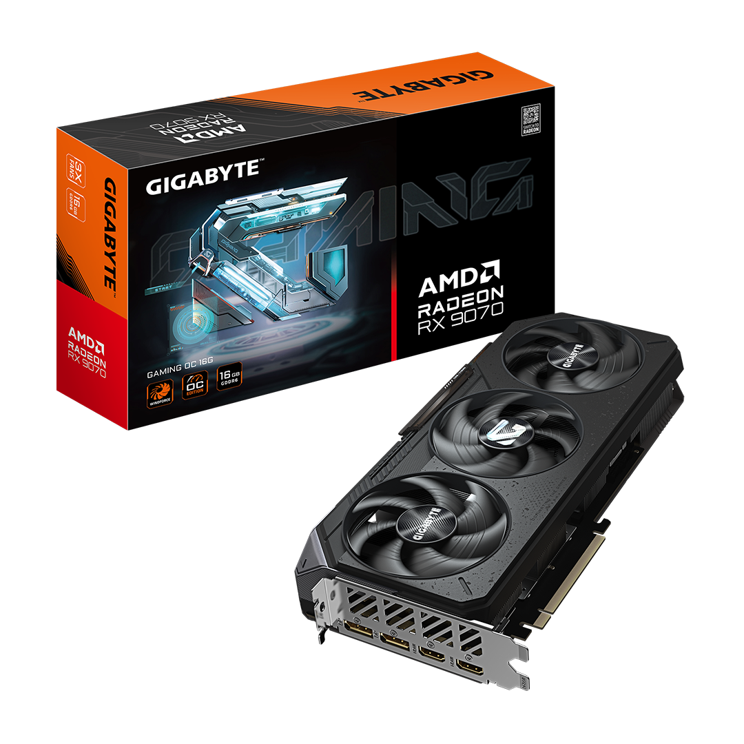 <strong>GIGABYTE AMD RADEON RX9070 GAMING OC 16GB TRIPLE FAN GDDR6</strong>