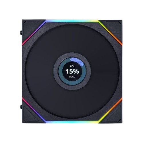 <strong>LIAN LI UNI FAN TL LCD 120 RGB BLACK 1-PACK DAISY CHAIN FAN</strong>