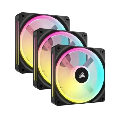 <strong>CORSAIR iCUE LINK QX120 RGB BLACK 120MM 3-PACK STARTER KIT FANS</strong>