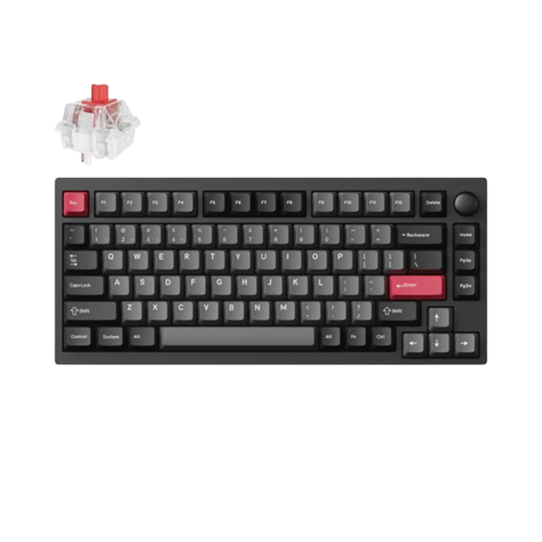 <strong>Lemokey P1 QMK/VIA Custom Gaming KB - CARBON BLACK / RED SWITCH</strong>