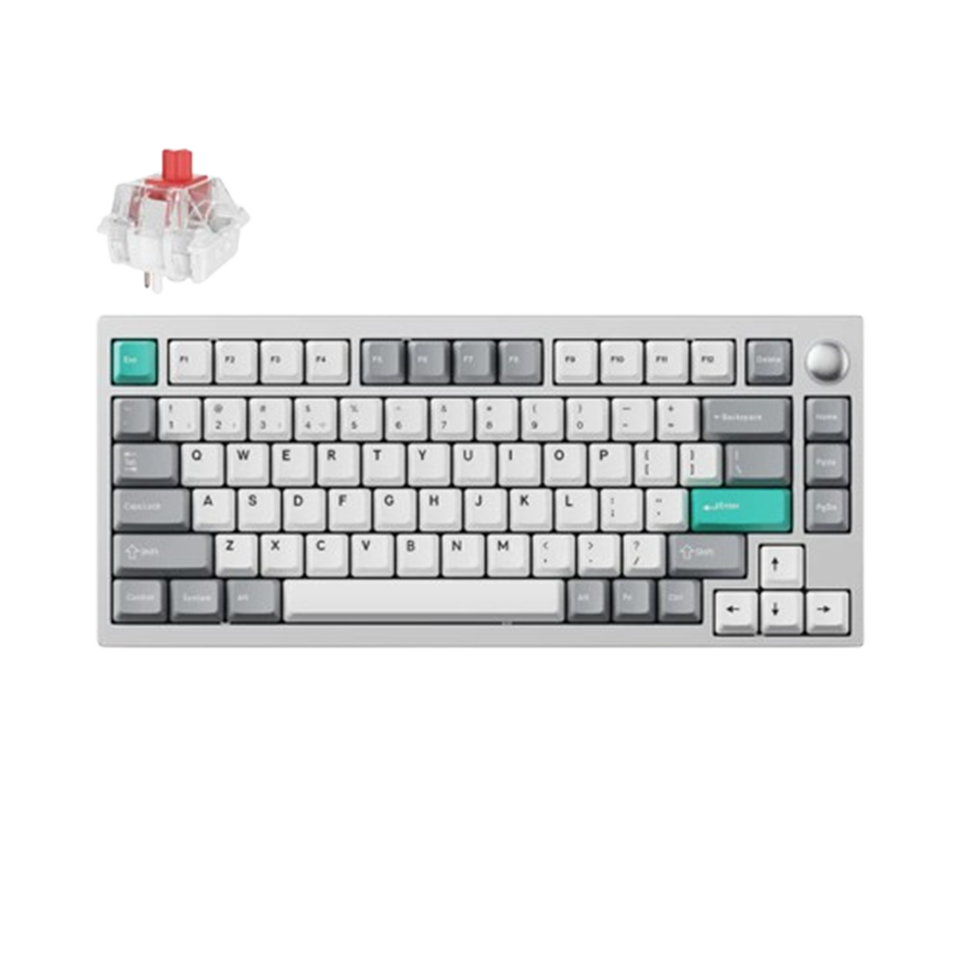 <strong>Lemokey P1 QMK/VIA Custom Gaming KB - SPACE SILVER / RED SWITCH</strong>
