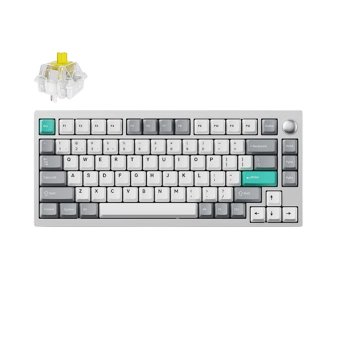 <strong>Lemokey P1 QMK/VIA Custom Gaming KB - SPACE SILVER / BANANA SWITCH</strong>