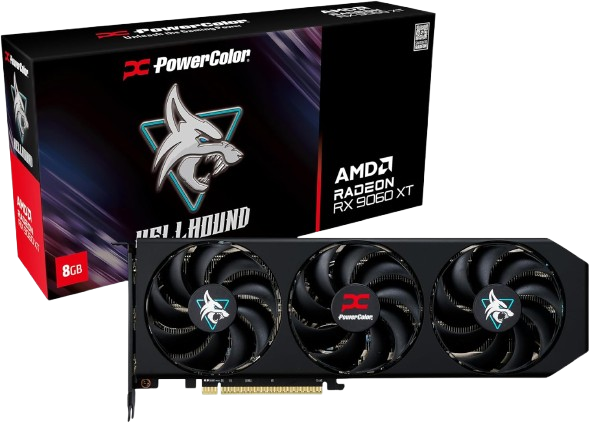 <strong>POWERCOLOR HELLHOUND AMD RADEON RX9060XT 8GB OC TRIPLE FAN GDDR6</strong>