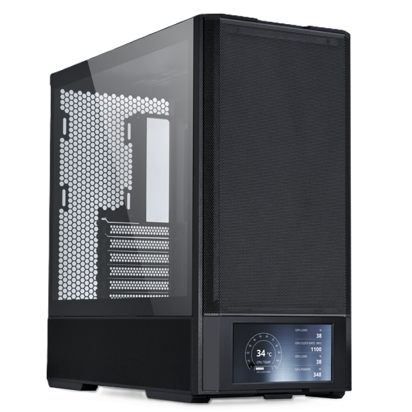 <strong>LIAN LI LANCOOL 207 DIGITAL BLACK TYPE-C TEMEPRED GLASS ATX CASING</strong>
