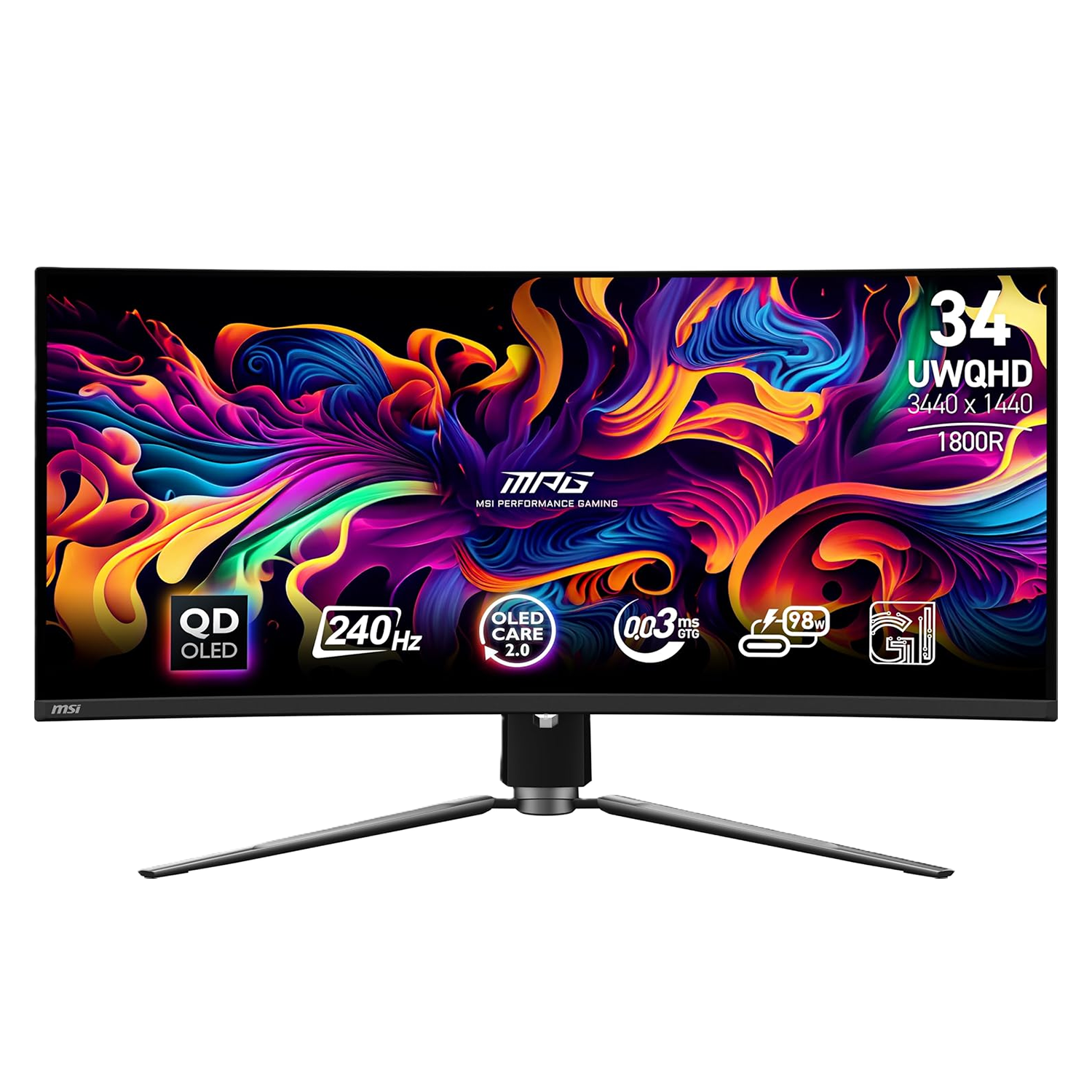 <strong>MSI MPG 341CQPX QD-OLED 34-inch Curved OLED MONITOR</strong>