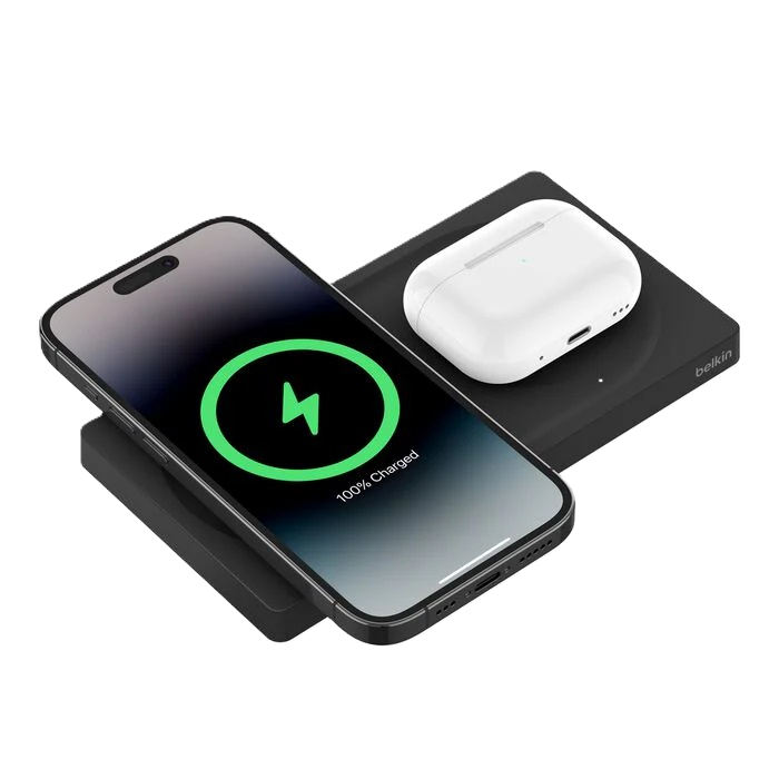<strong>BELKIN MAGSAFE 2 IN 1 WIRELESS FLAT CHARGE PAD BLK (WIZ019BTBK) </strong>