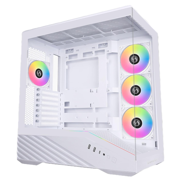 <strong>LIAN LI VECTOR V100 WHITE ARGB DUAL TEMPERED GLASS ATX CASING</strong>