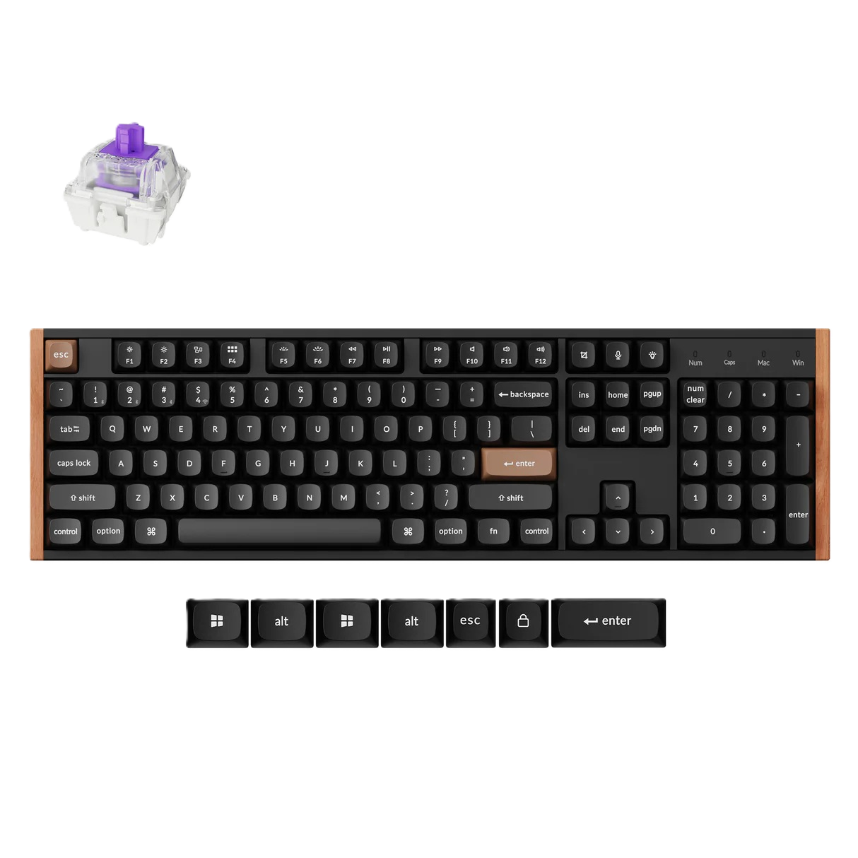 <strong>Keychron K10 HE Wireless Magnetic Switch Custom Keyboard - BLACK- PURPLE SWITCH</strong>