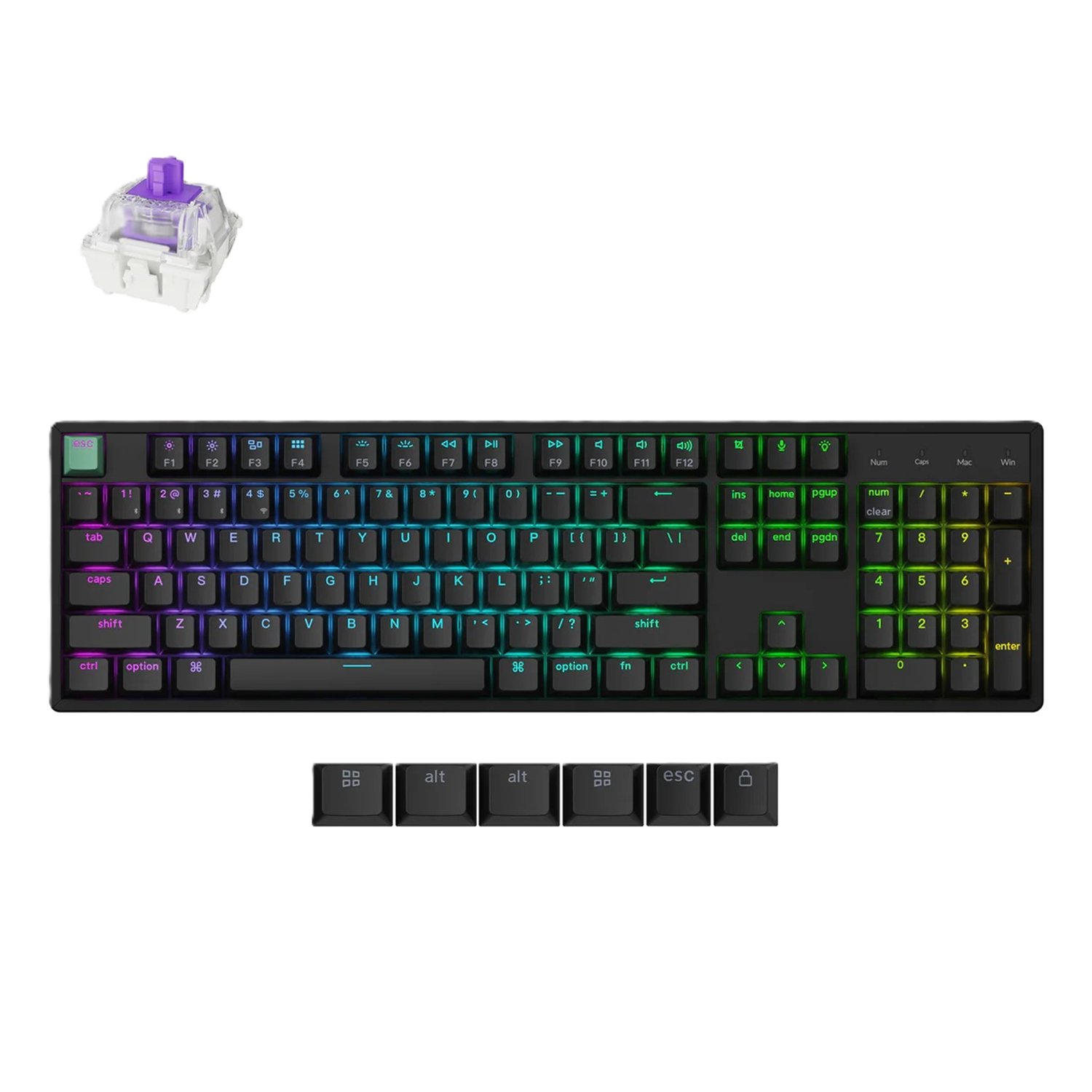 <strong>Keychron K10 HE Wireless Magnetic Switch Custom Keyboard - BLACK</strong>