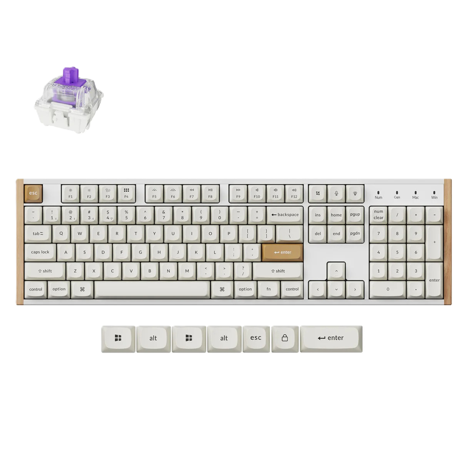 <strong>Keychron K10 HE Wireless Magnetic Switch Custom Keyboard - WHITE</strong>