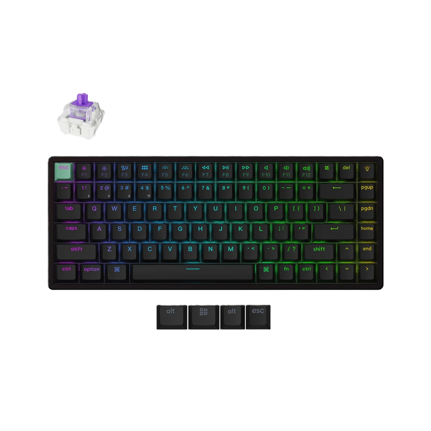 <strong>Keychron K2 HE Wireless Magnetic Switch Custom Keyboard - BLACK</strong>