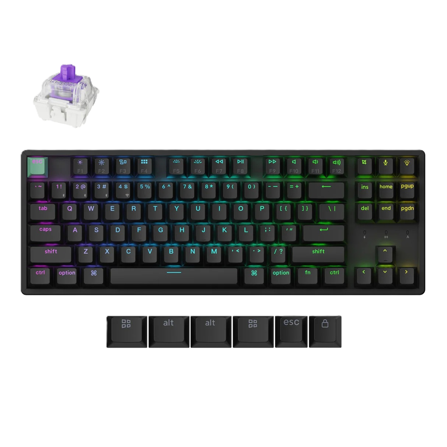 <strong>Keychron K8 HE Wireless Magnetic Switch Custom Keyboard - BLACK</strong>