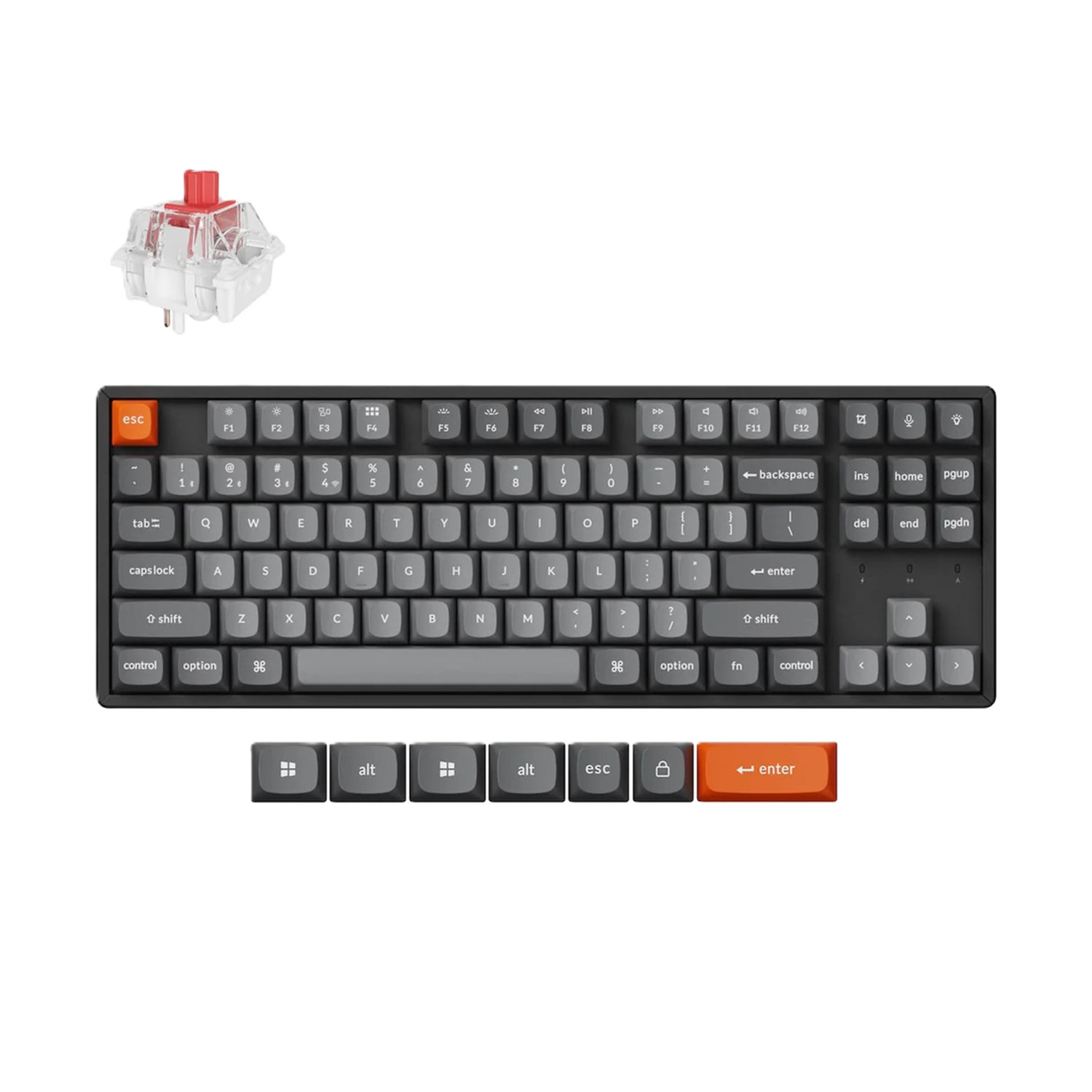 <strong>Keychron K8 Max QMK Wireless Mechanical Keyboard - RED SWITCH</strong>