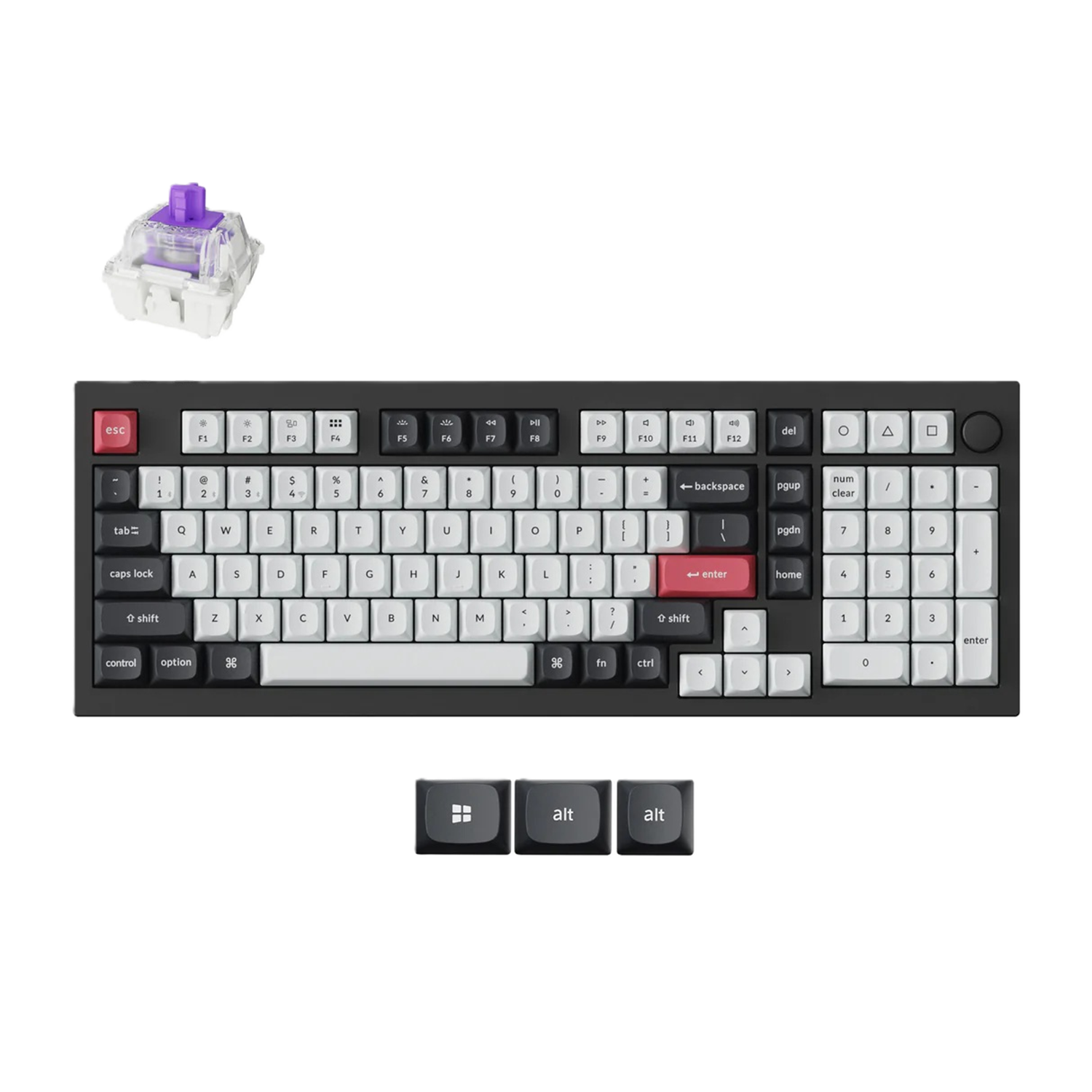 <strong>Keychron Q5 HE QMK Wireless Custom Keyboard - PURPLE SWITCH</strong>