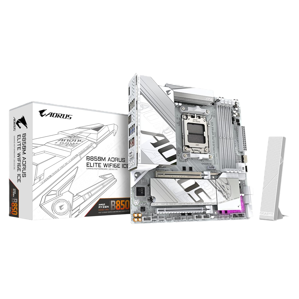 <strong>GIGABYTE B850M Aorus Elite ICE AMD Motherboard </strong>